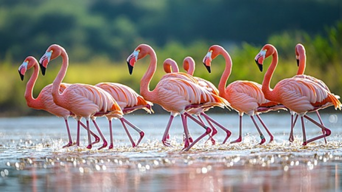 Düden Gölü flamingo akınına uğradı..!